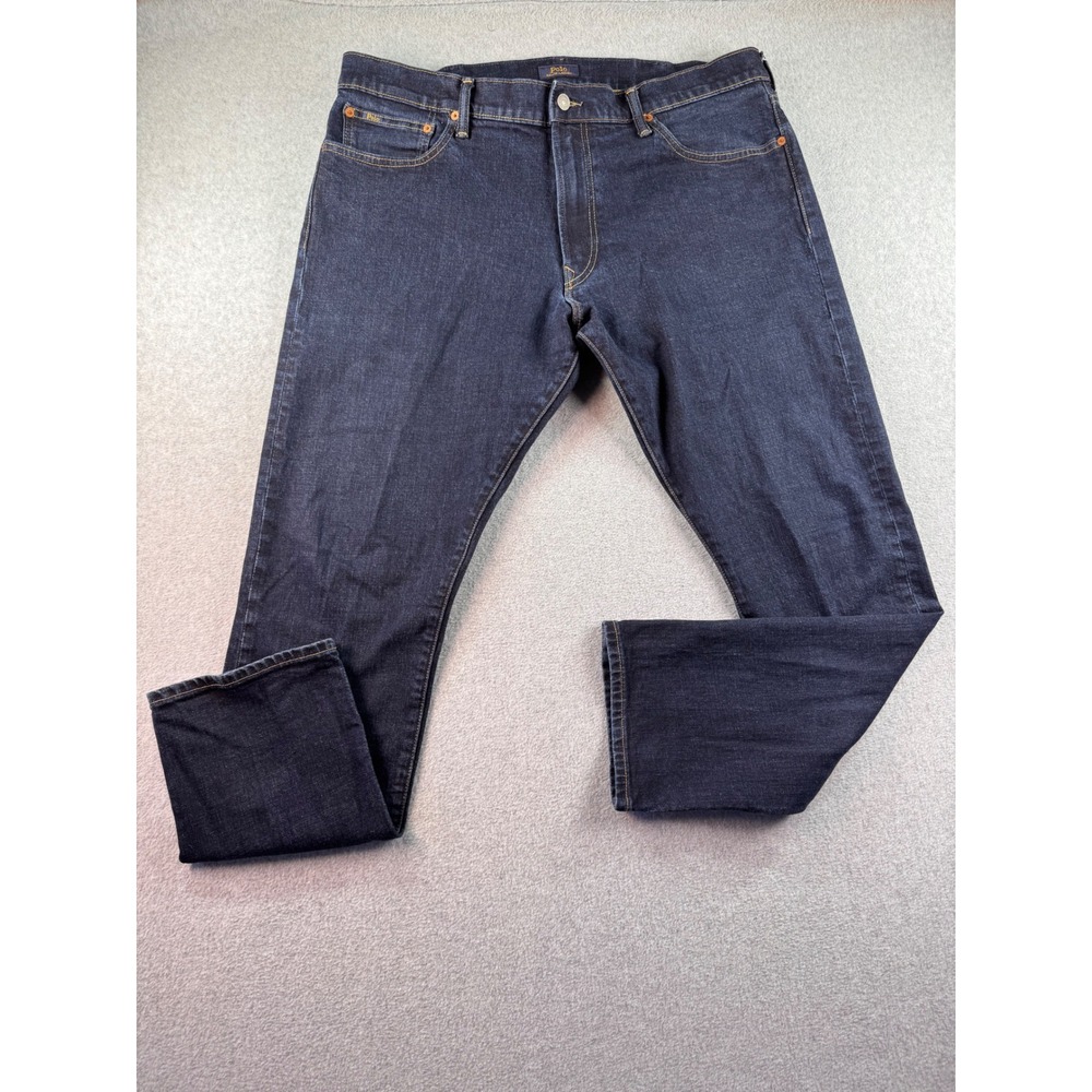 Polo Ralph Lauren Sullivan Slim Stretch Jeans Mens 38x32 Dark Indigo Blue Denim